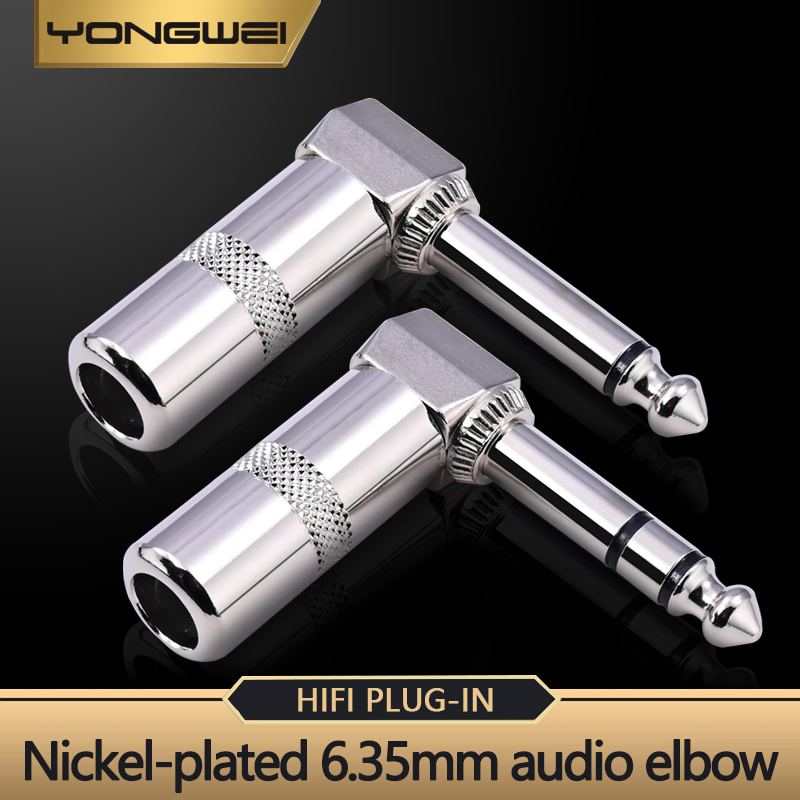 Audio Music Mixer - Yongwei 6.35mm mono/estéreo áudio curva plug