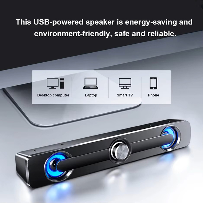 Audio Music Player Pc - Caixa de Som com Fio, Soundbar