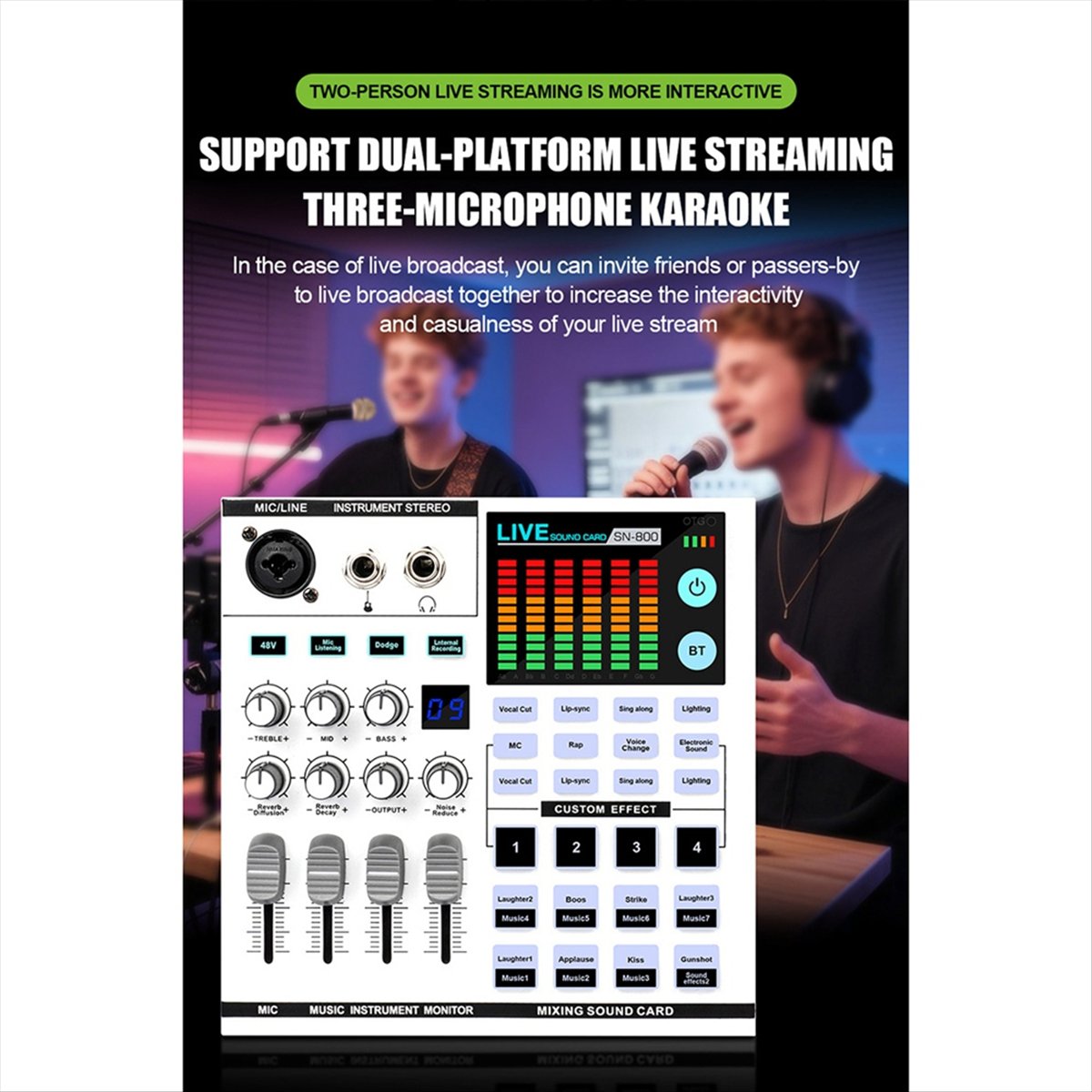 Audio Music Mixer - Placa de Som DTC5 SN800 para