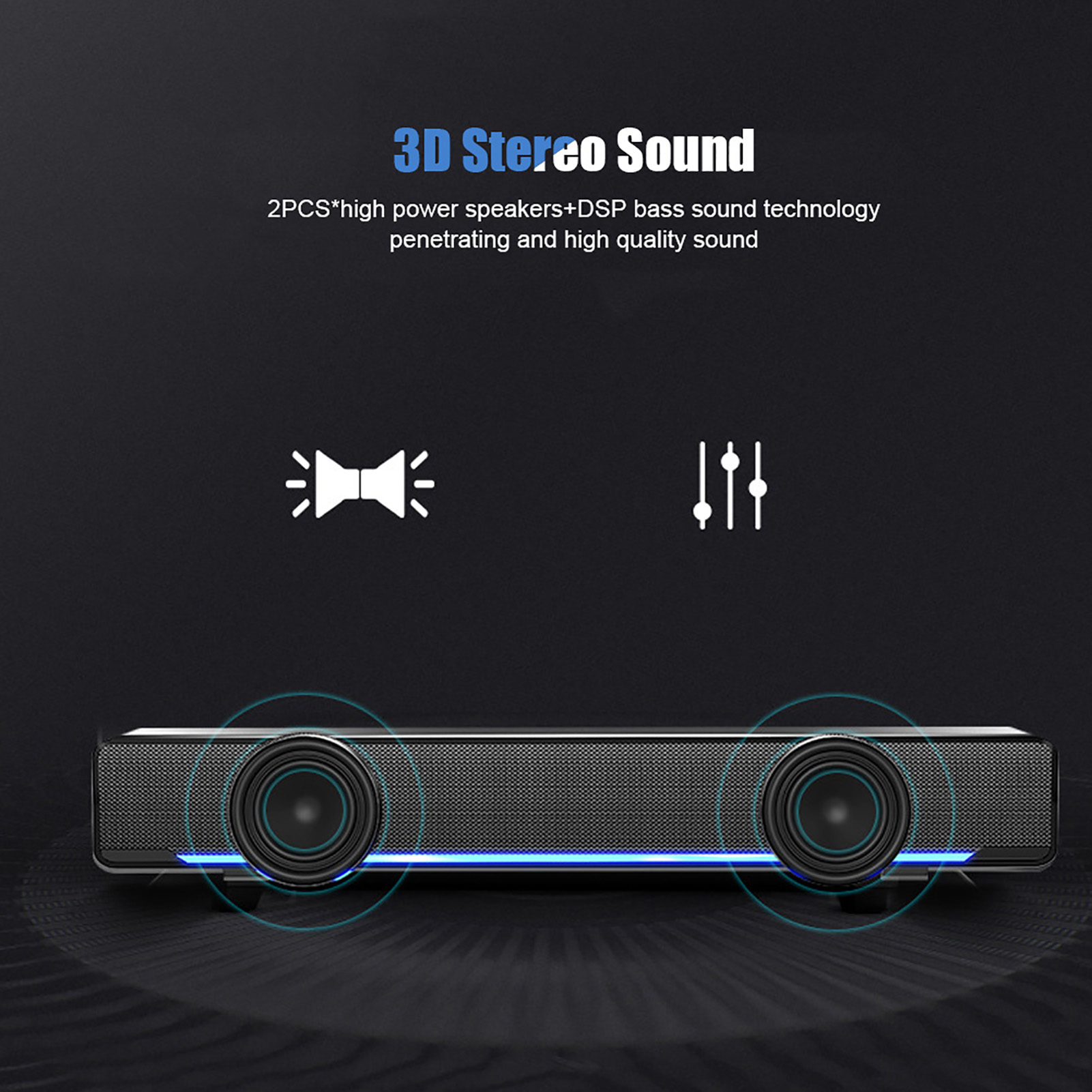 Barra de som portátil usb com  - Audio Music Player Pc avaliação e preço