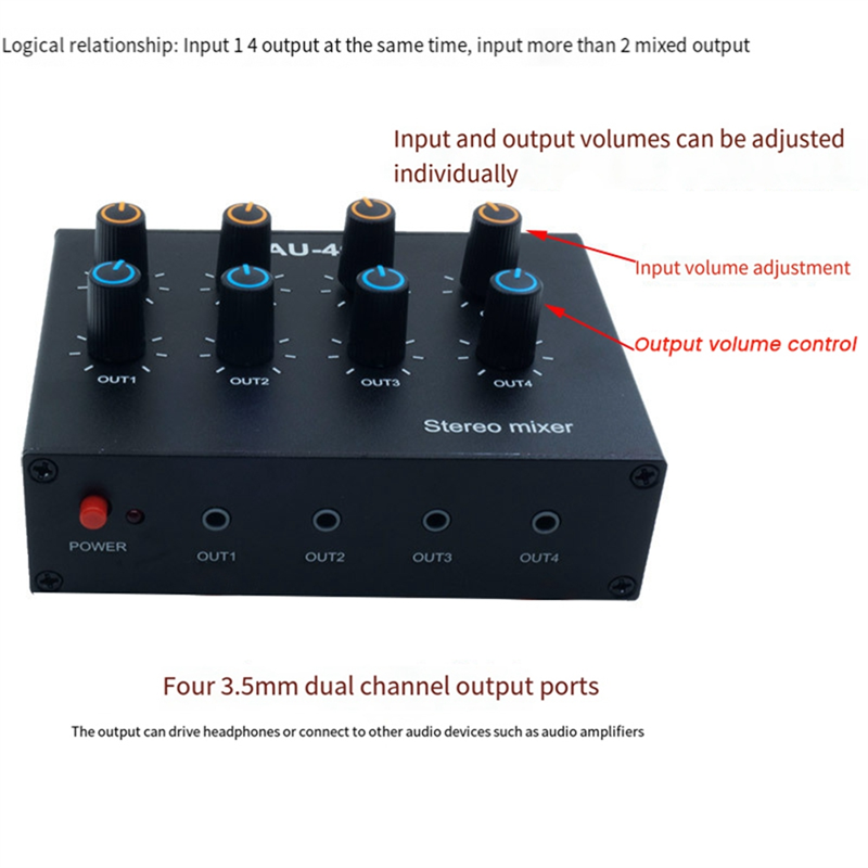 M07K-AU-404 som estéreo quatro - Audio Music Mixer avaliação e preço