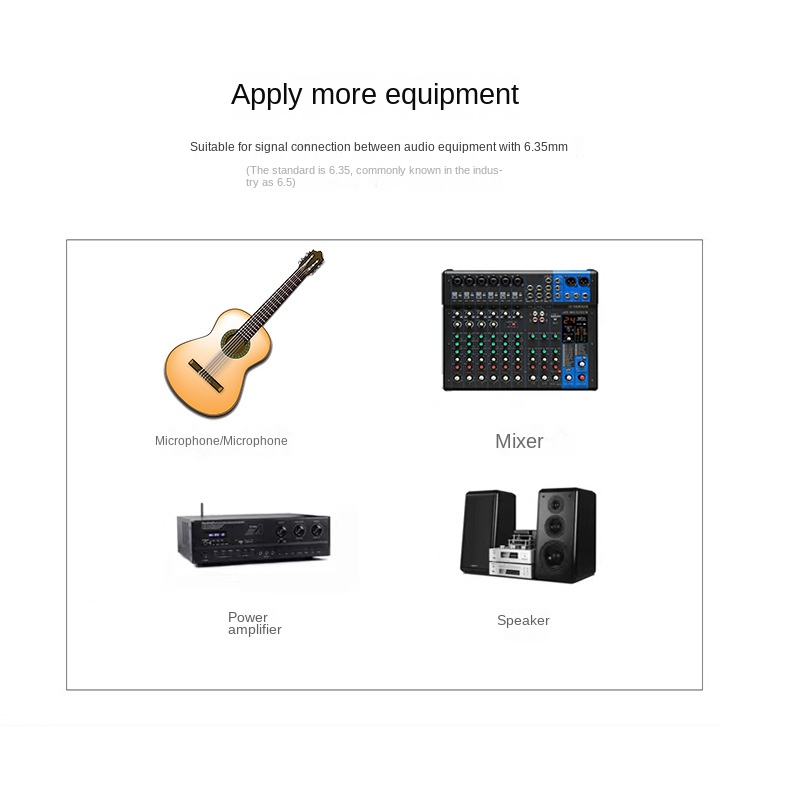 Cabo de áudio jack 6.5mm 6.35  - Audio Music Mixer avaliação e preço