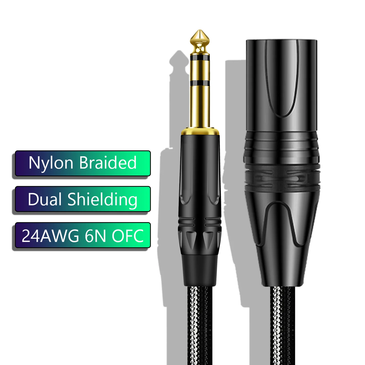XLR macho para cabo balanceado - Audio Music Mixer avaliação e preço