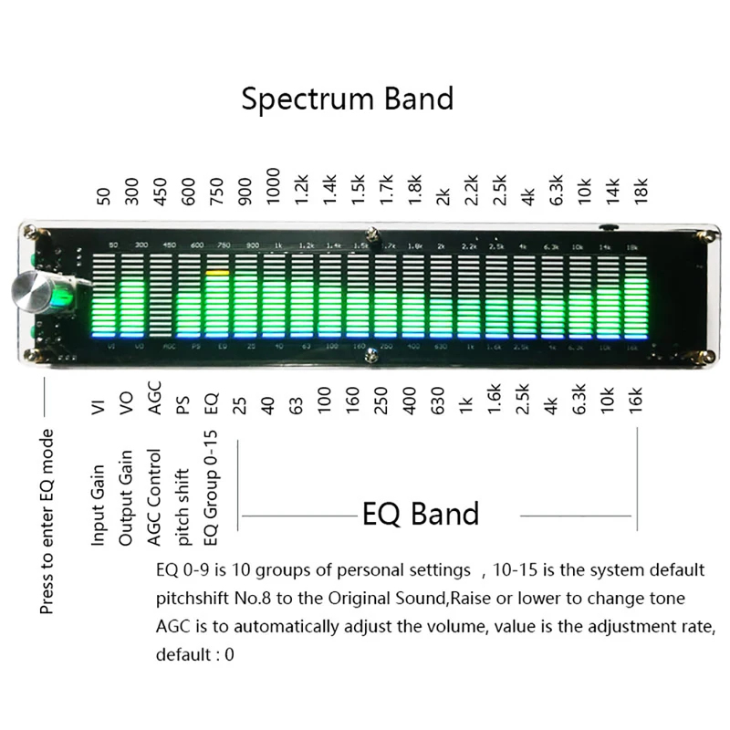 Equalizador DSP EQ com Sensor  - Audio Music Equalizer avaliação e preço